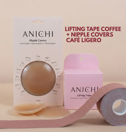 Kit Lifting Tape + Cubrepezones de Silicona Reutilizables (8cm)
