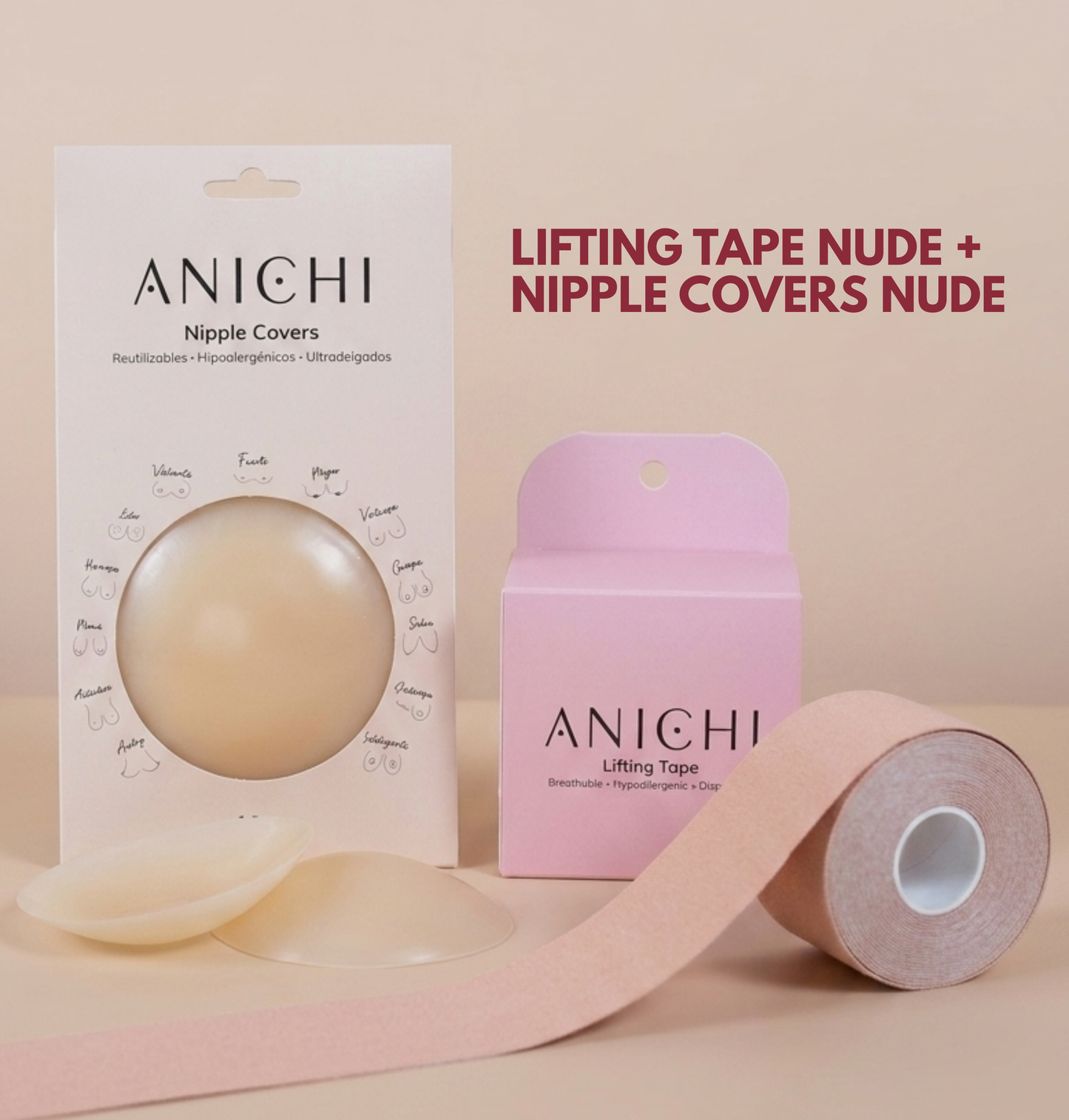Kit Lifting Tape + Cubrepezones de Silicona Reutilizables (8cm)