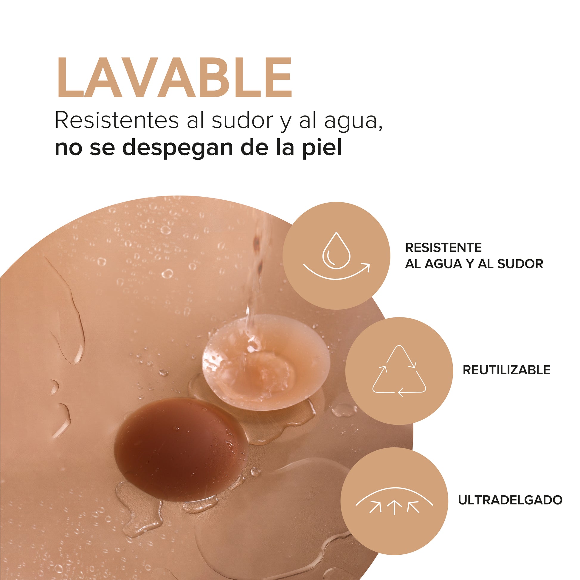 Cubre pezones de silicona reutilizables