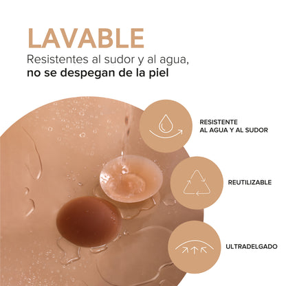 Cubre pezones de silicona reutilizables